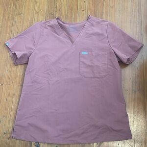 Figs, Catarina 1 Pocket Scrub Top, Mauve, Large